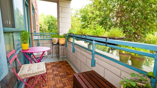 Balcony before hurricane