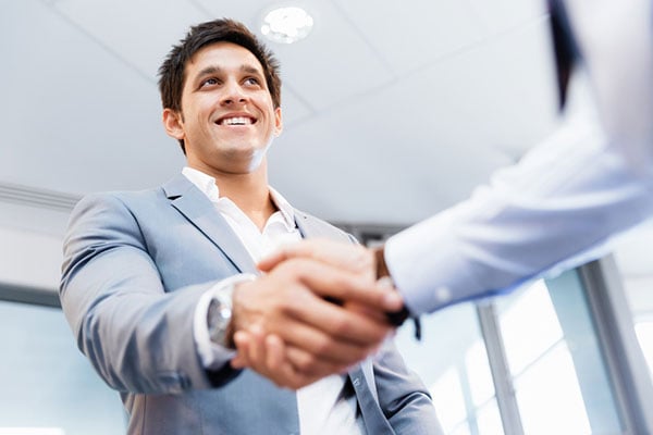 Businessmen shaking hands