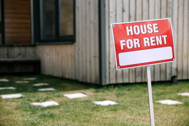 House for rent sign